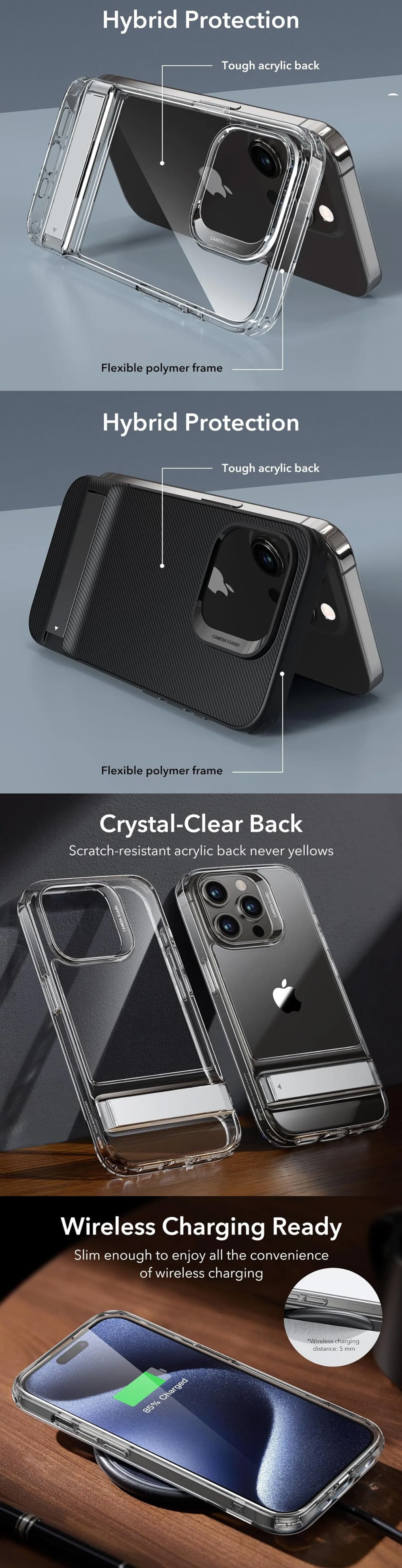 ESR iphone 15 Pro/15 Pro Max Boost Kickstand Case