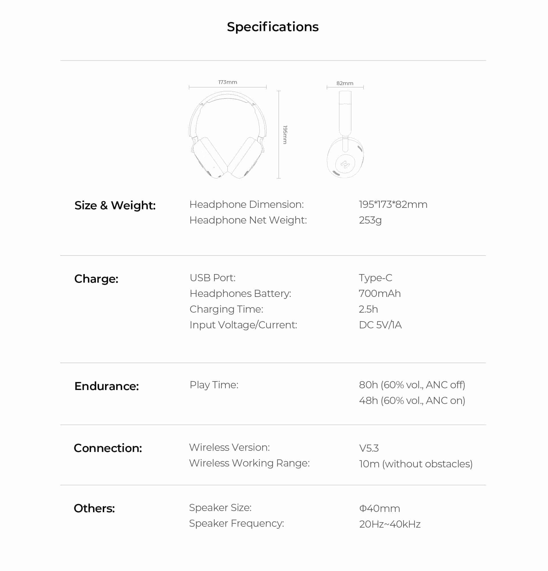 Havit H655BT PRO ANC Wireless Headphones 16