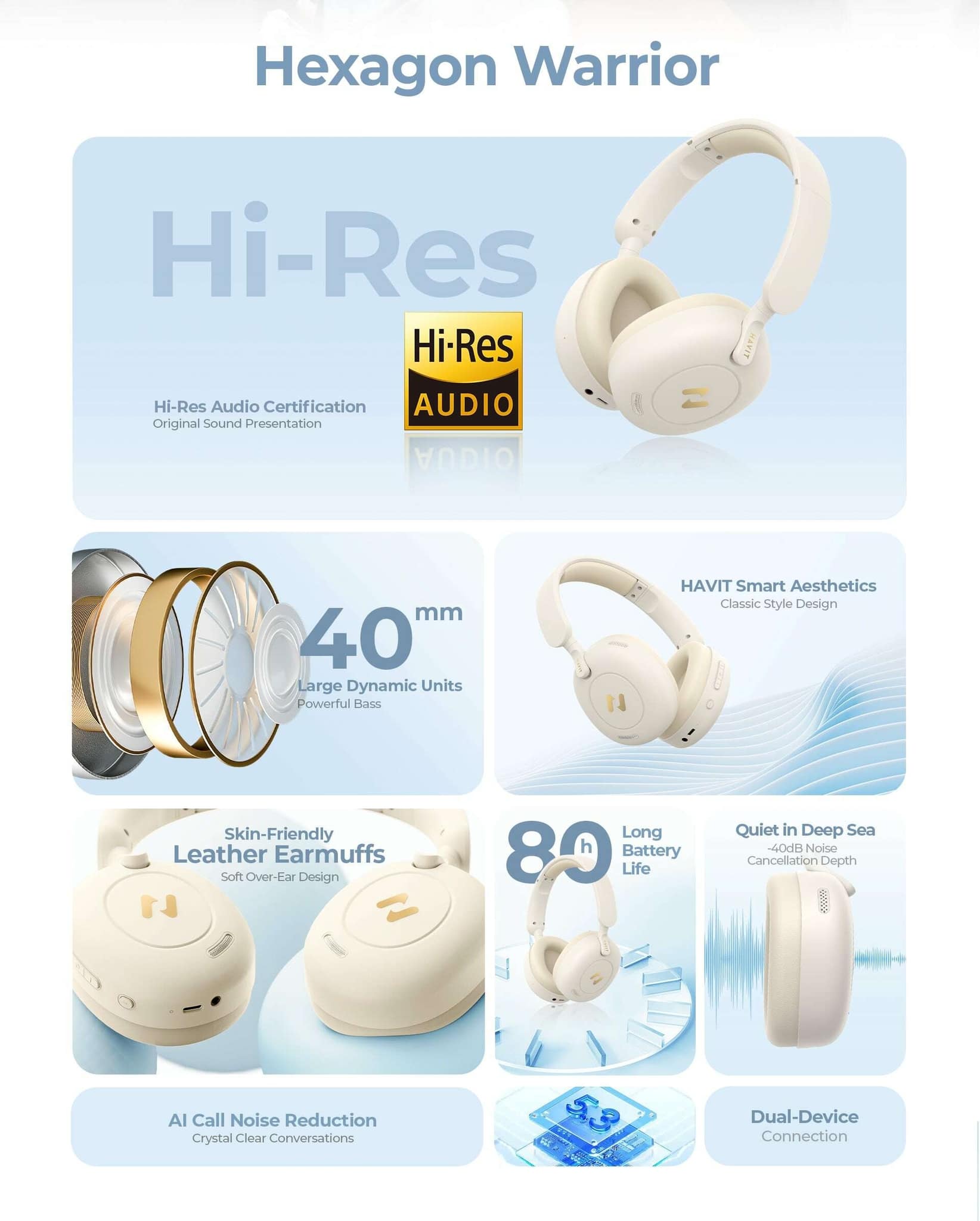 Havit H655BT PRO ANC Wireless Headphones 8