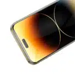 Hoco iPhone 14/14 Pro/14 Pro Max A34 Plus 9D Large Arc Dustproof Screen Protector - Image 2