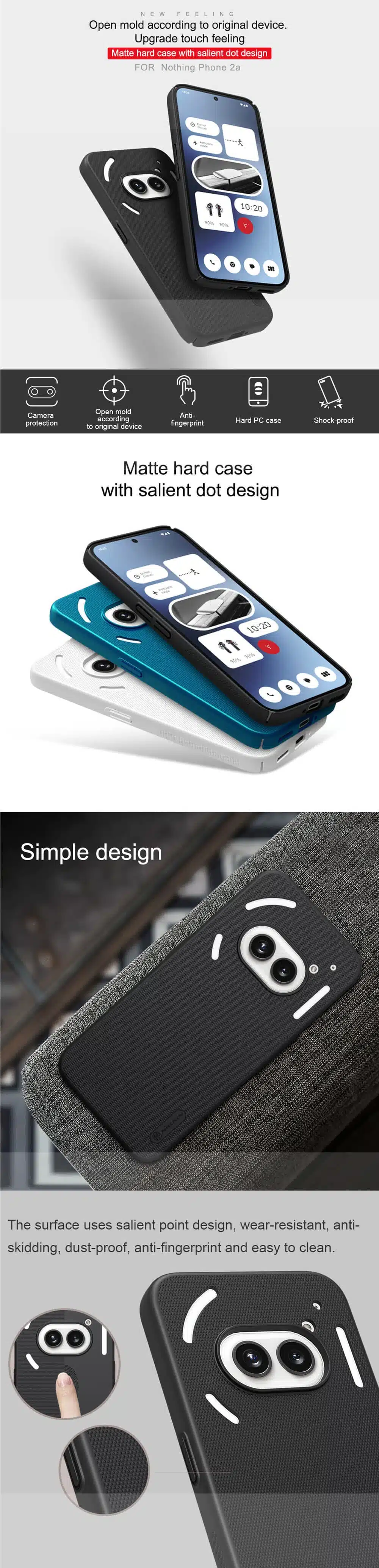 Nillkin Nothing Phone 2A Super Frosted Shield Pro Case