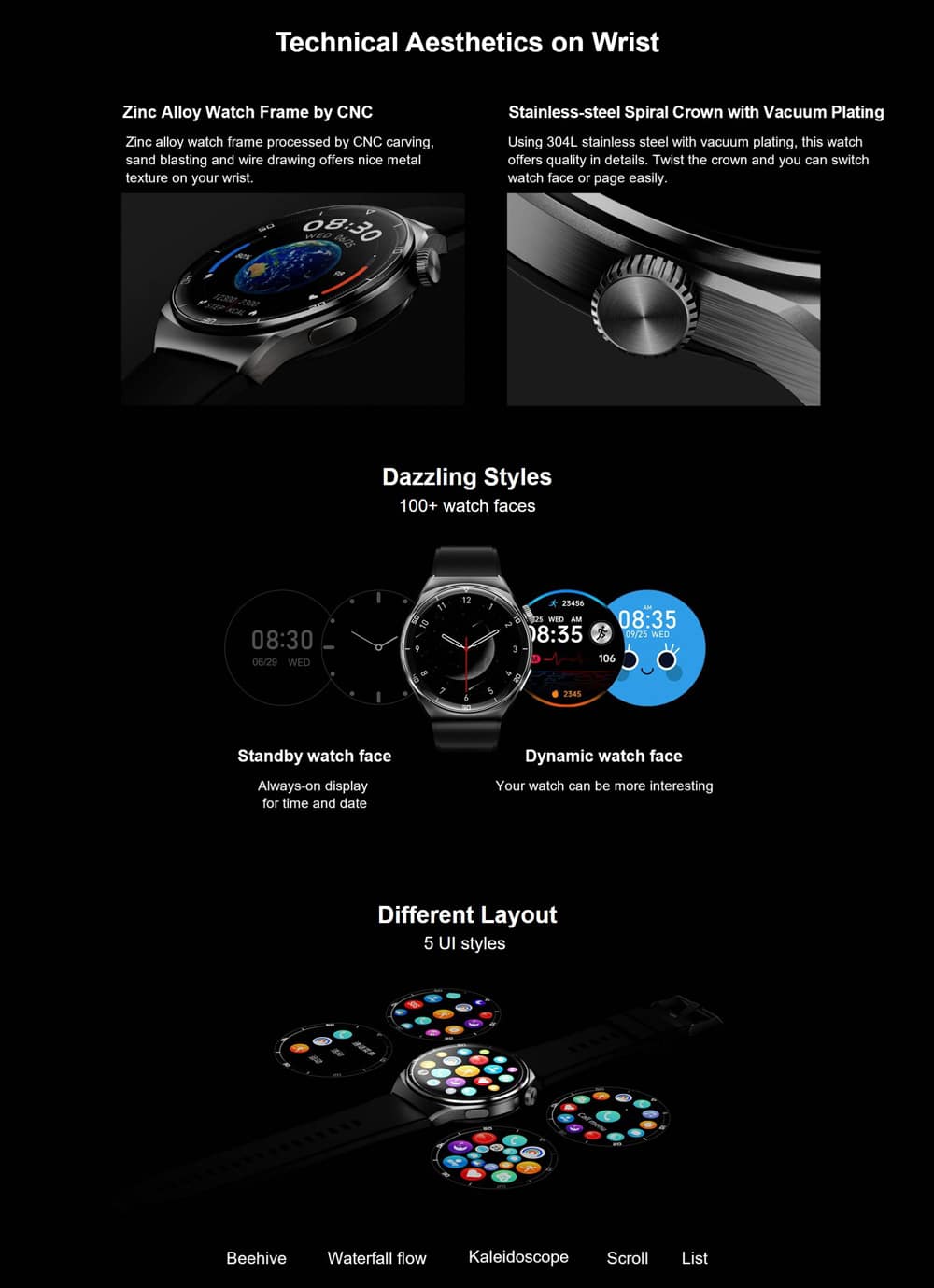 QCY GT2 AMOLED Bluetooth Calling Smart Watch 5