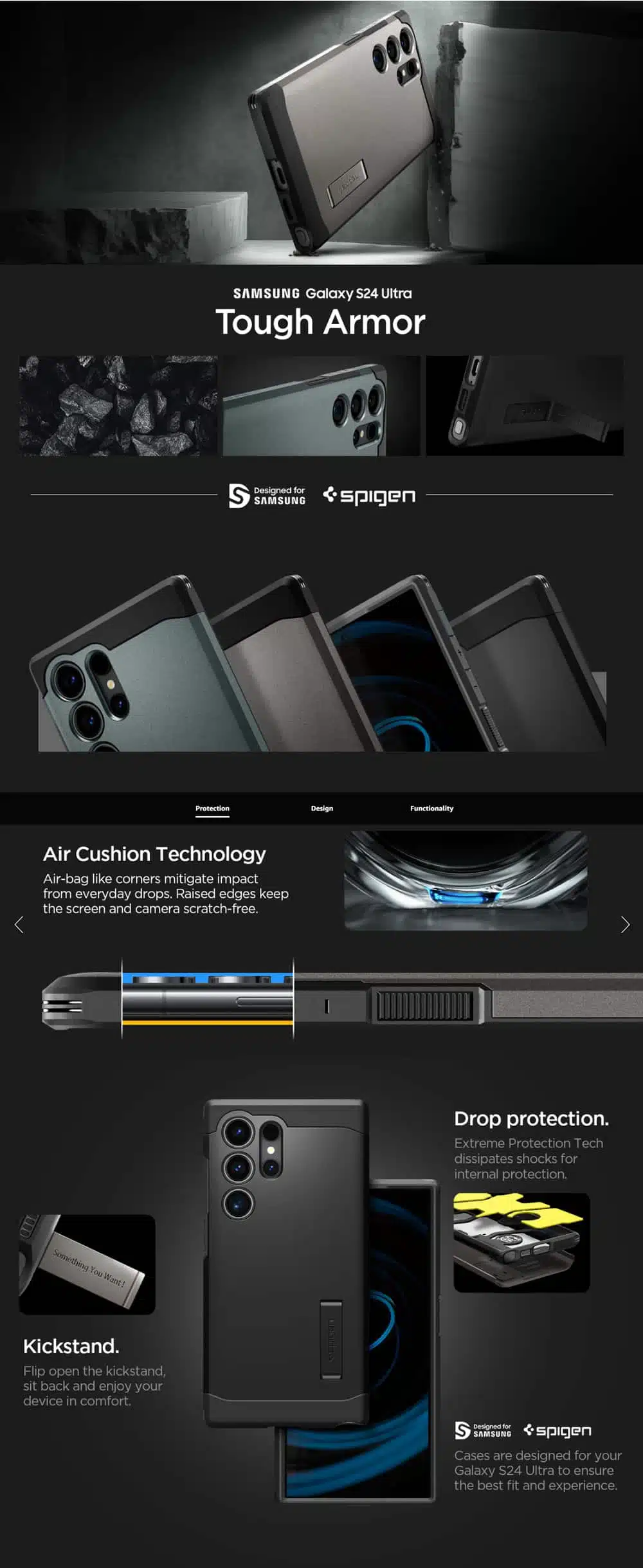 Spigen Samsung Galaxy S24 Ultra Tough Armor Case