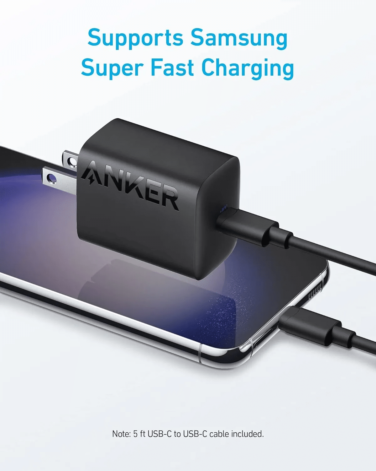 Anker 312 30W Charger with 5 ft USB C to USB C Cable 3