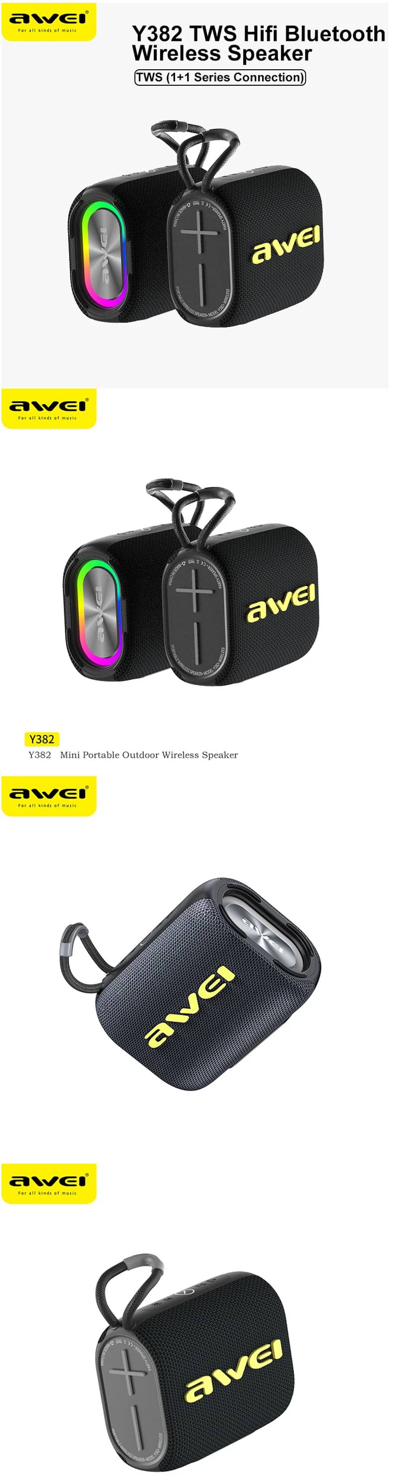 Awei Y382 TWS Wireless Bluetooth Speaker