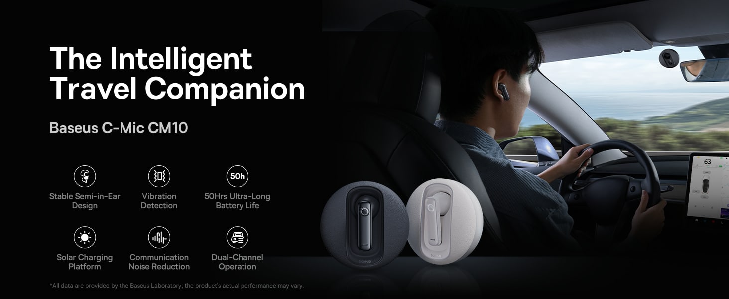 Baseus C Mic CM10 Smart Unilateral Wireless Earphone for Car 5