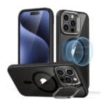 ESR iPhone 15 Pro / 15 Pro Max Classic Hybrid Case with Stash Stand (HaloLock)