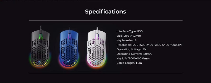 Havit MS1036 RGB Wired Programmable Gaming Mouse 11