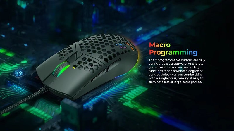 Havit MS1036 RGB Wired Programmable Gaming Mouse 7