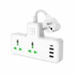 Hoco AC11A Voyage 2 Sockets Power Strip EU Plug 1