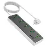 Hoco AC13A Talento 5 Sockets Power Strip 1.5M (EU Plug) - Image 5