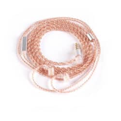 KBEAR 4 Core Silver Plated Copper Cable with Mic QDC Pin