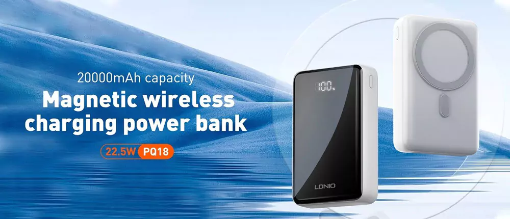 LDNIO PQ18 22.5W 20000mah Magnetic Wireless Powerbank