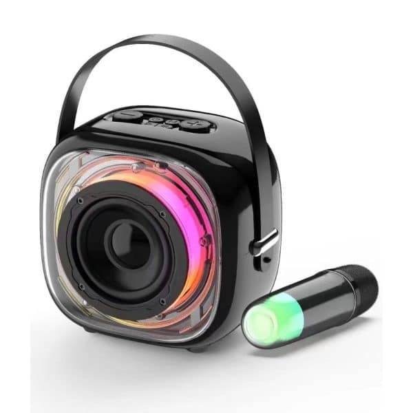 LENYES S226 Karaoke Speaker and Mic with Colorful Lights