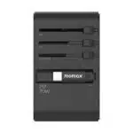 Momax UA18D 1-World+ 70W GaN 3-Ports Travel Charger with Built-in USB-C Cable - Image 2