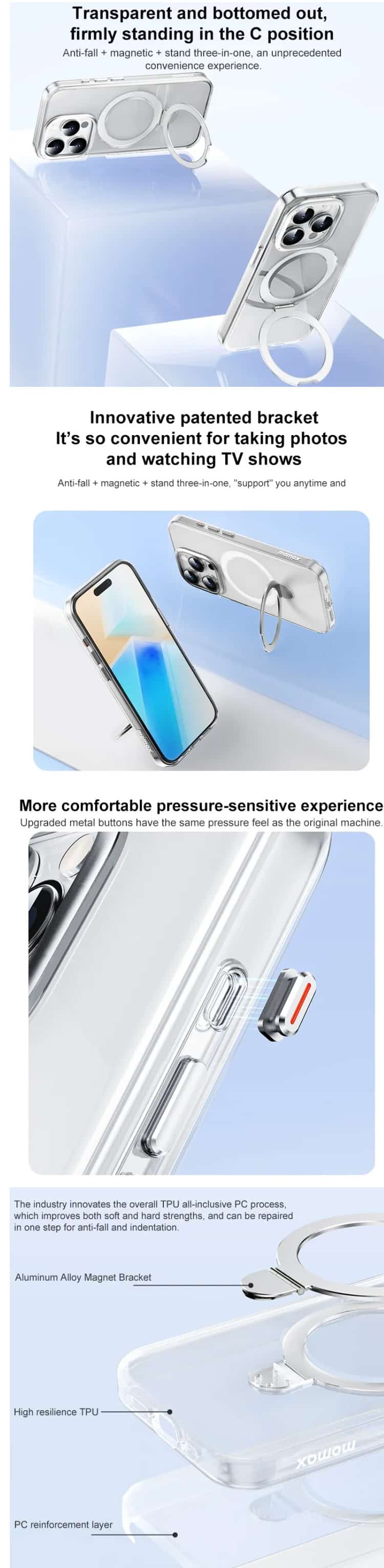 Momax iPhone 15 Pro / 15 Pro Max CaseForm FLIP Magnetic Case