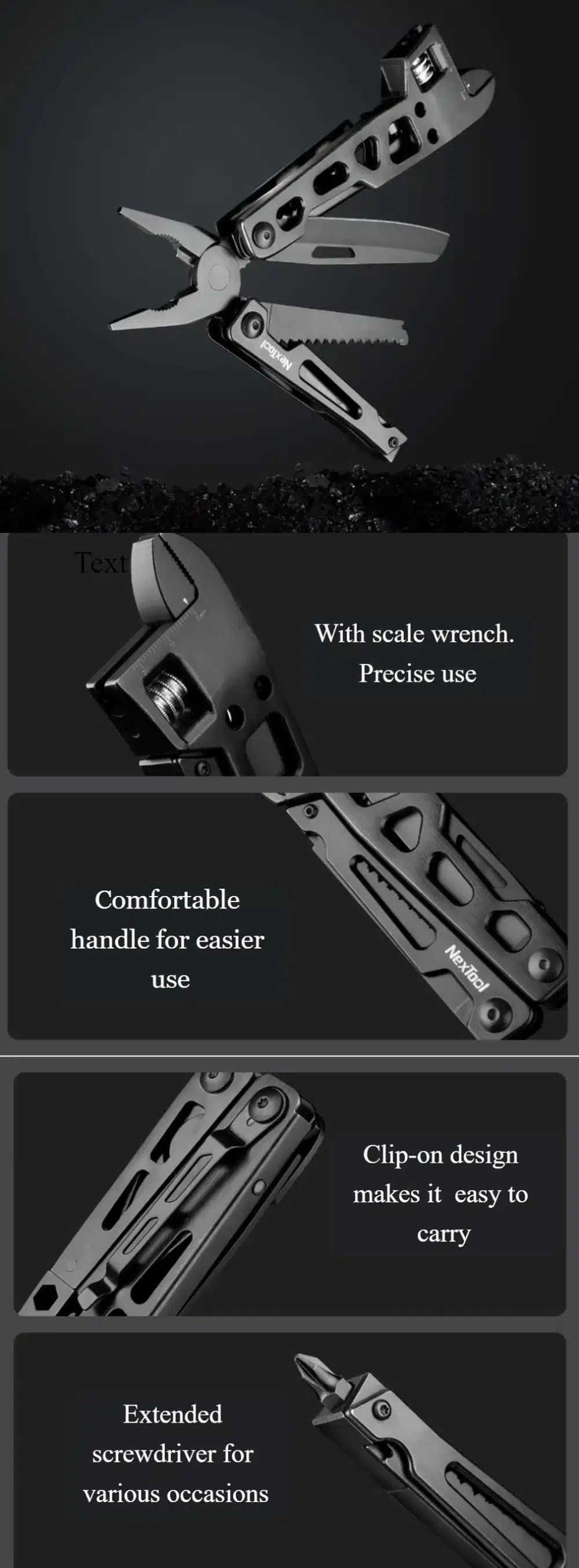 Nextool NE20145 9 In 1 Multi-functional Wrench Knife