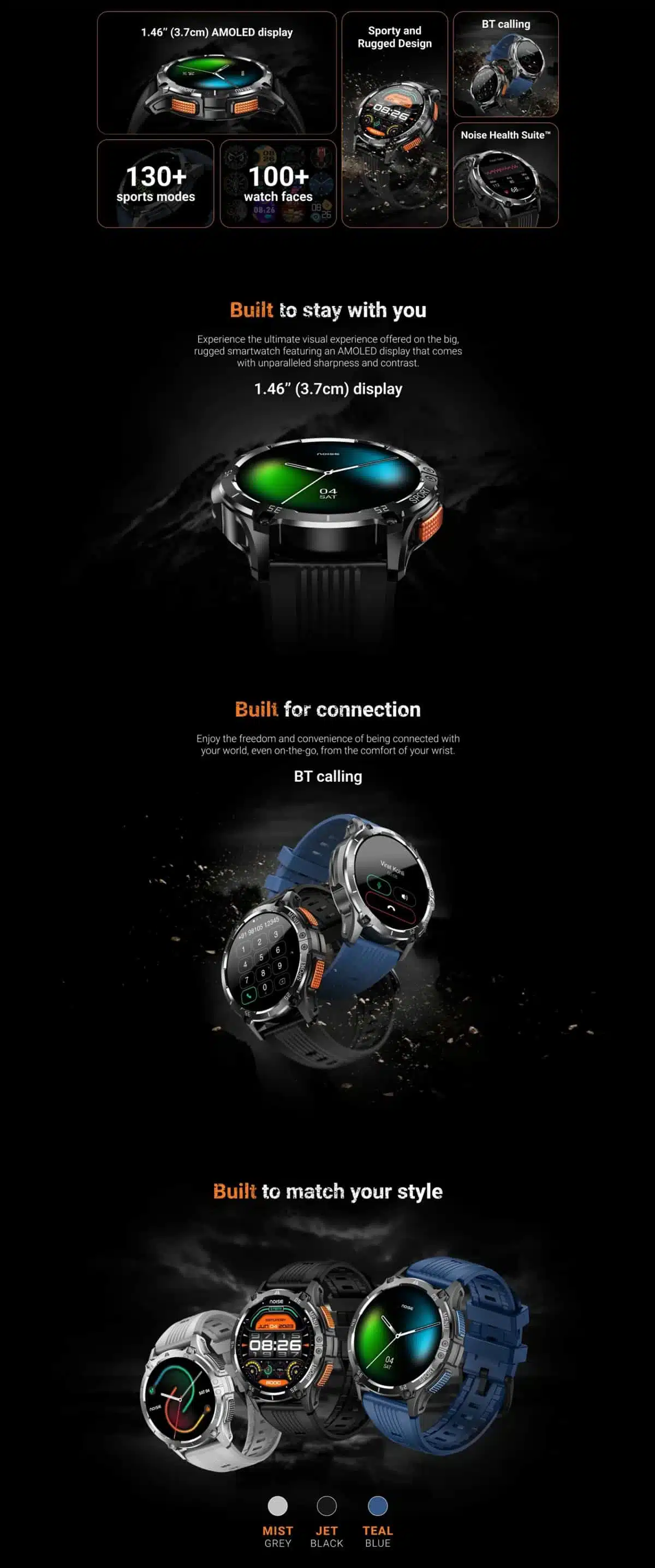 Noise Force Plus AMOLED Calling Smart Watch