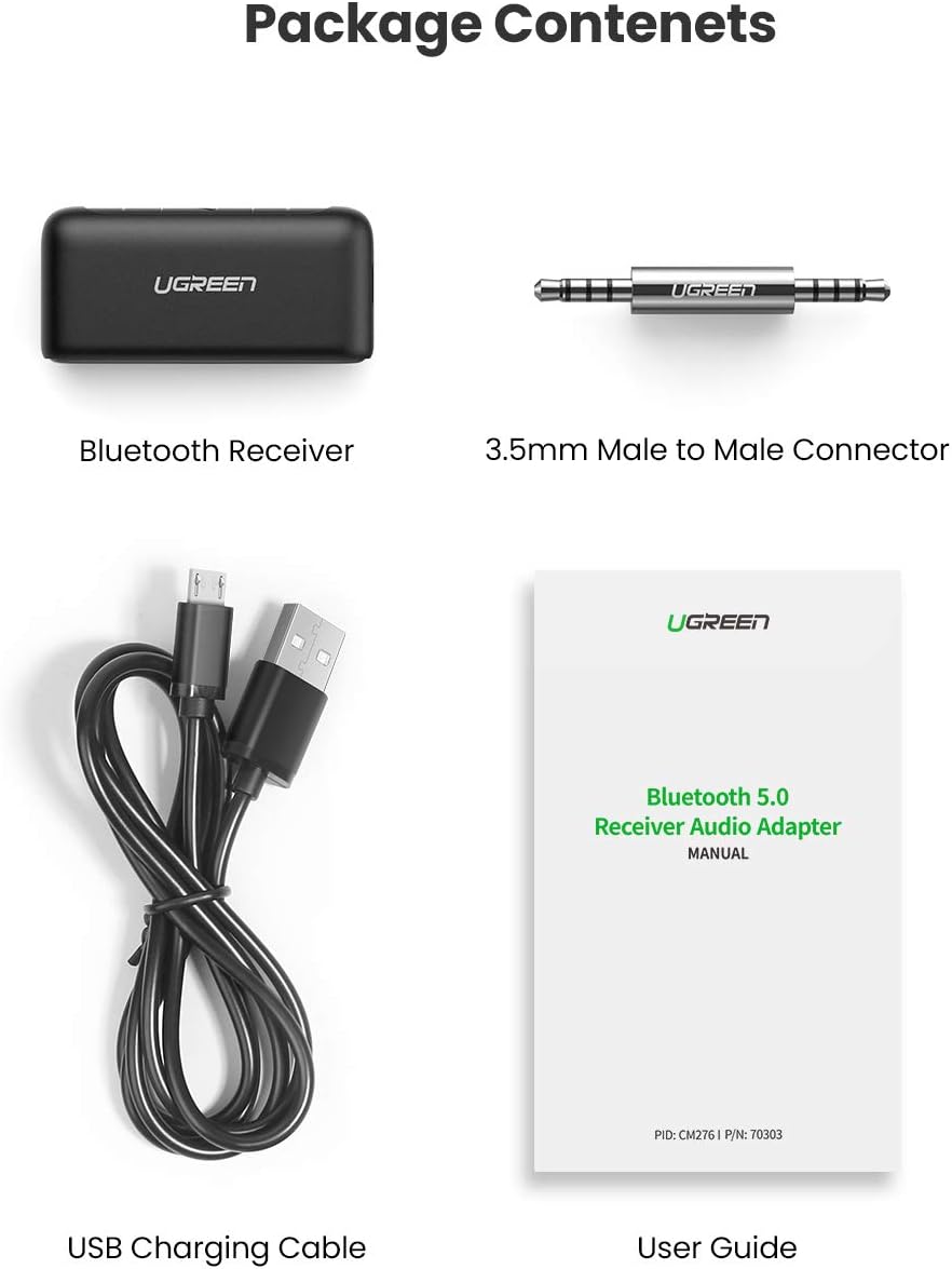 UGREEN CM276 Bluetooth 5.0 Receiver Audio Adapter 70303 7