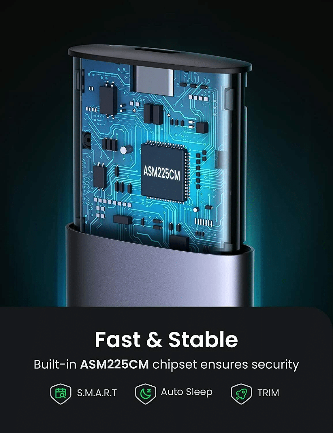 UGREEN CM400 USB C to M.2 NGFF 5G SATA SSD Enclosure 10903 3