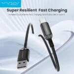 Vyvylabs VCSUC Crystal Series 3A USB to Type-C Fast Charging Data Cable 1 Meter