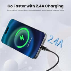 Vyvylabs VCSUL Crystal Series 2.4A USB to Lightning Fast Charging Data Cable 1 Meter
