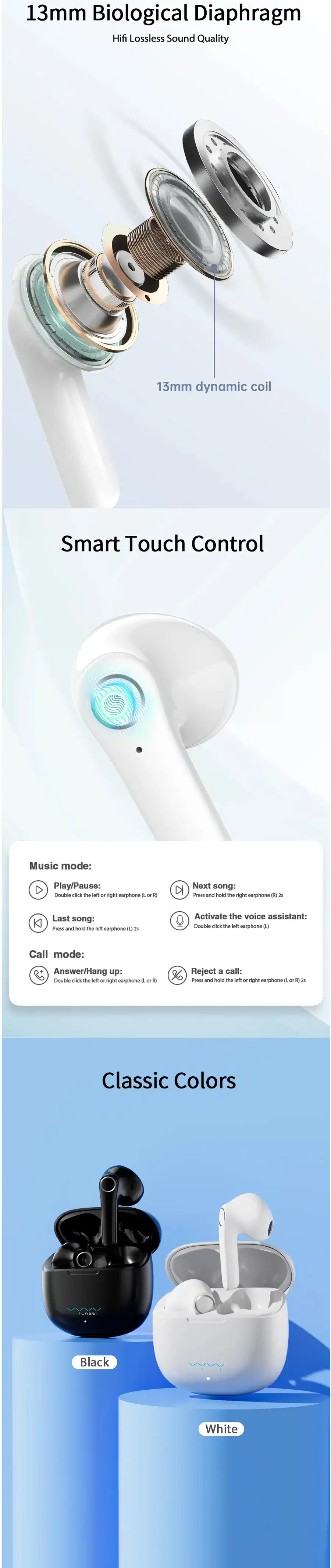 Vyvylabs VGDTS2 Spirit True Wireless Earbuds