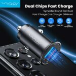 Vyvylabs VJY36A-01 Round Dot 36W Dual Fast Charge Car Charger A+A