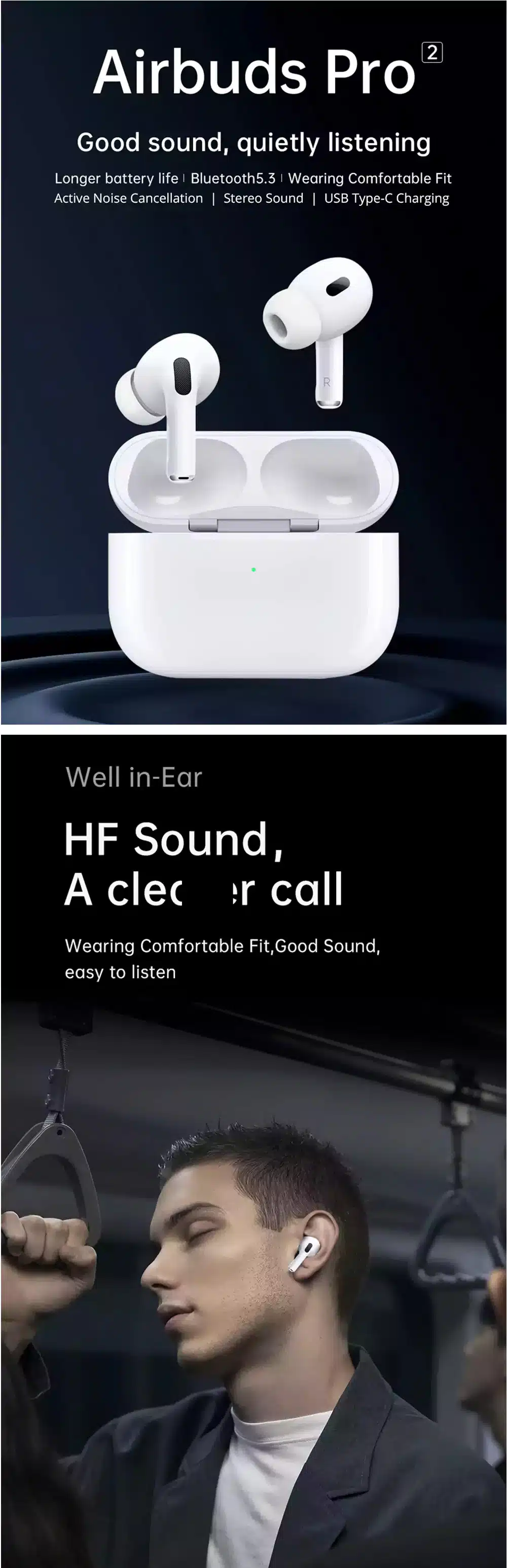 WiWU Airbuds Pro 2 ANC USB Type-C True Wireless Earbuds