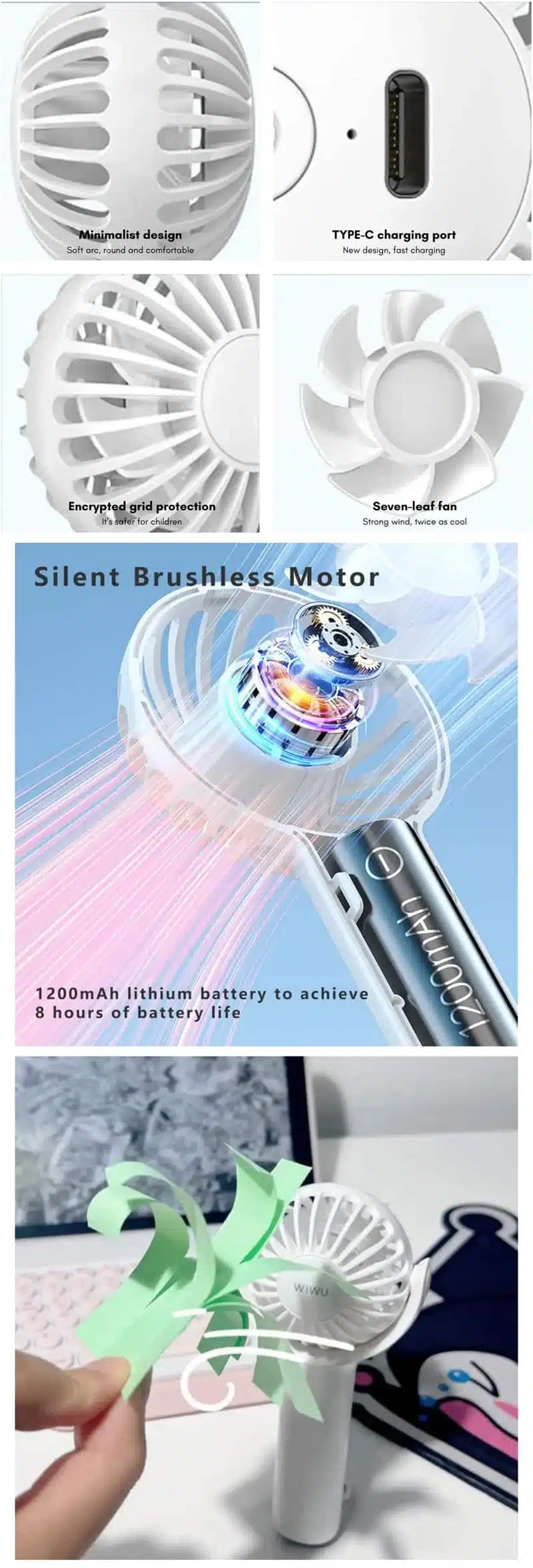 WiWU Bubble Wi-FS08 Handheld Fan