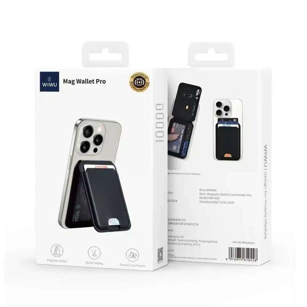 WiWU MW-003 Mag Wallet Pro PU Leather Card Holder and Stand