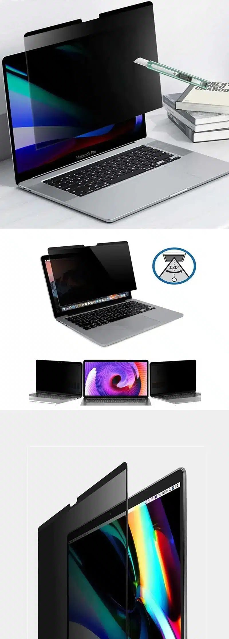 WiWU MacBook M3 Pro 14.2 / 16.2 Inch Magnetic Privacy Screen Protector