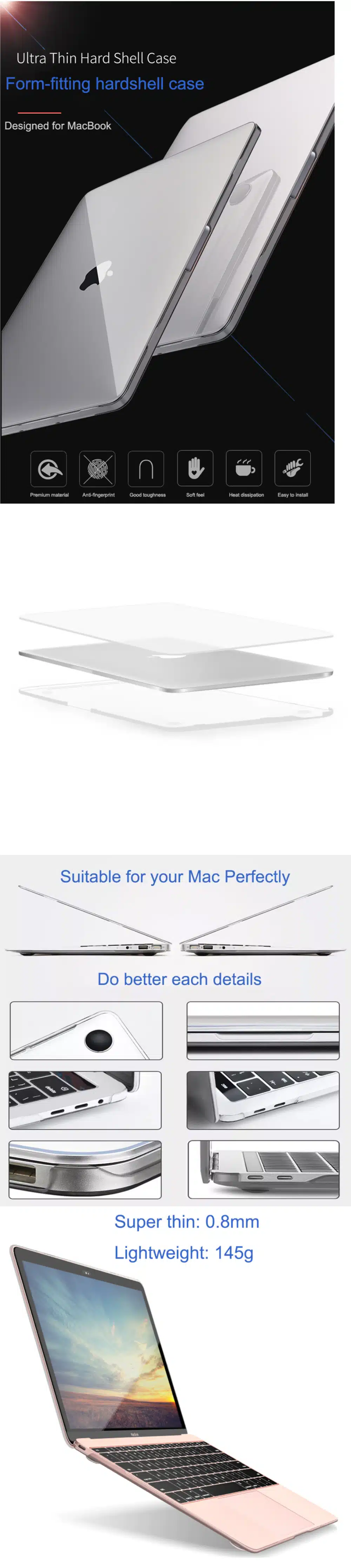 WiWU Macbook Air 13.6 inch (2022) iSHIELD Ultra Thin Hard Shell Case