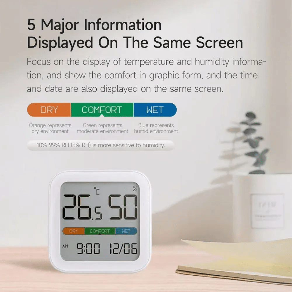 Xiaomi MIIIW S210 Comfort Temperature and Humidity Clock 11