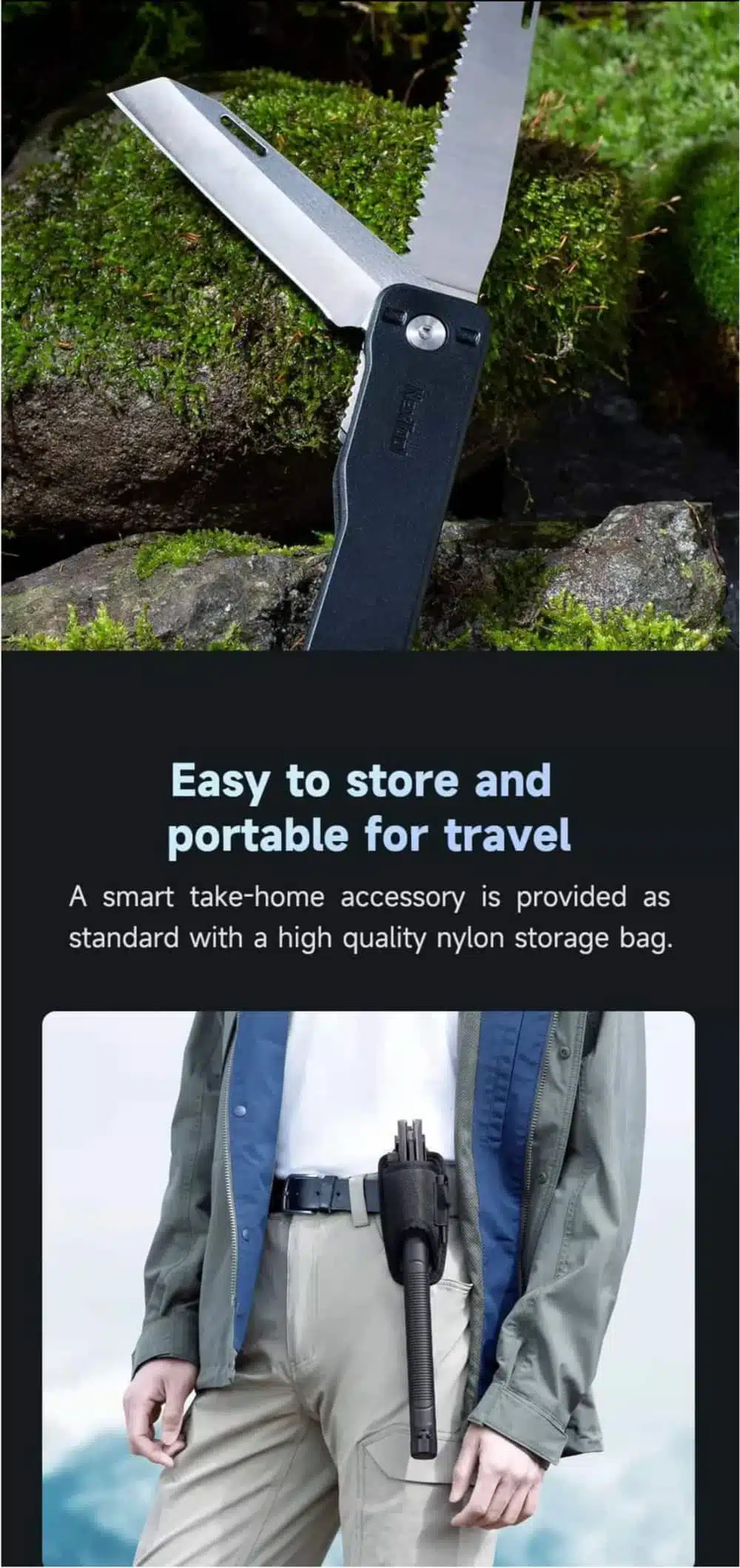 Xiaomi NexTool (NE20057) Multi-functional Shovel Camping Folding Shovel Hoe Axe Hammer