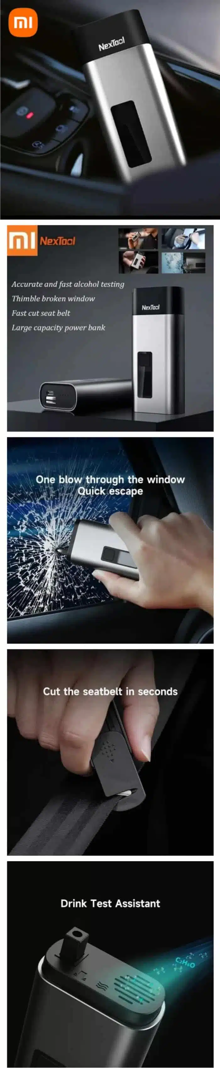 Xiaomi Nextool NE20078 4-in-1 Mini Multi-Functional Window Breaker