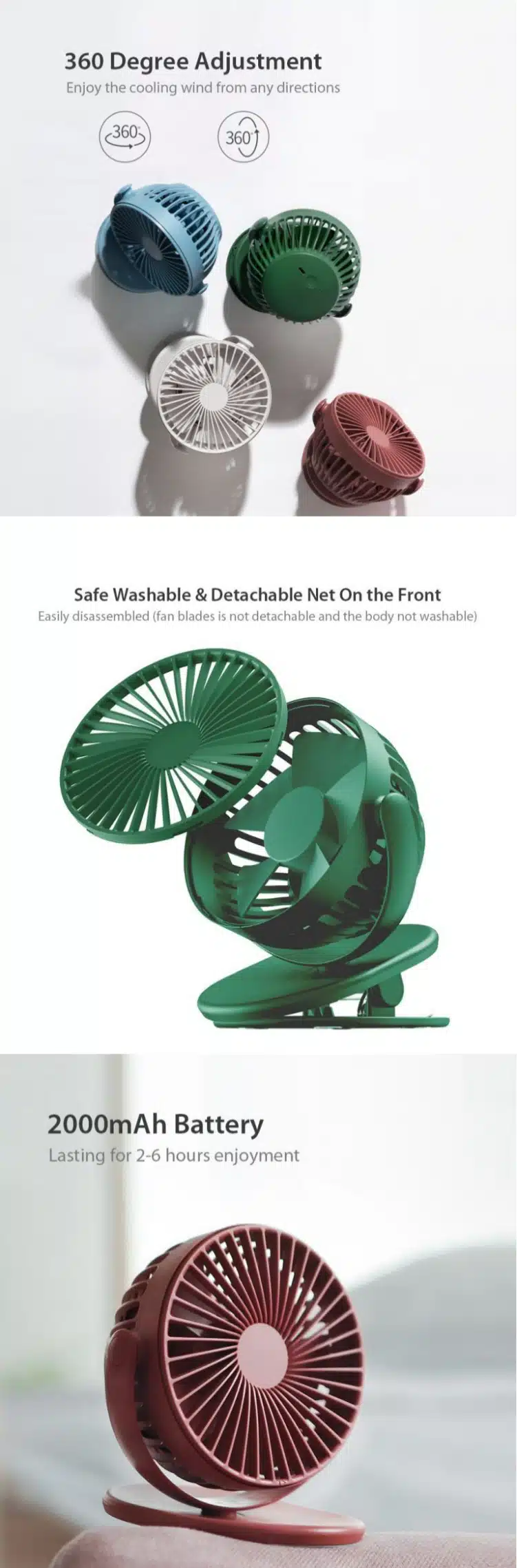 Xiaomi Solove F3 Rechargeable Mini Clip Fan