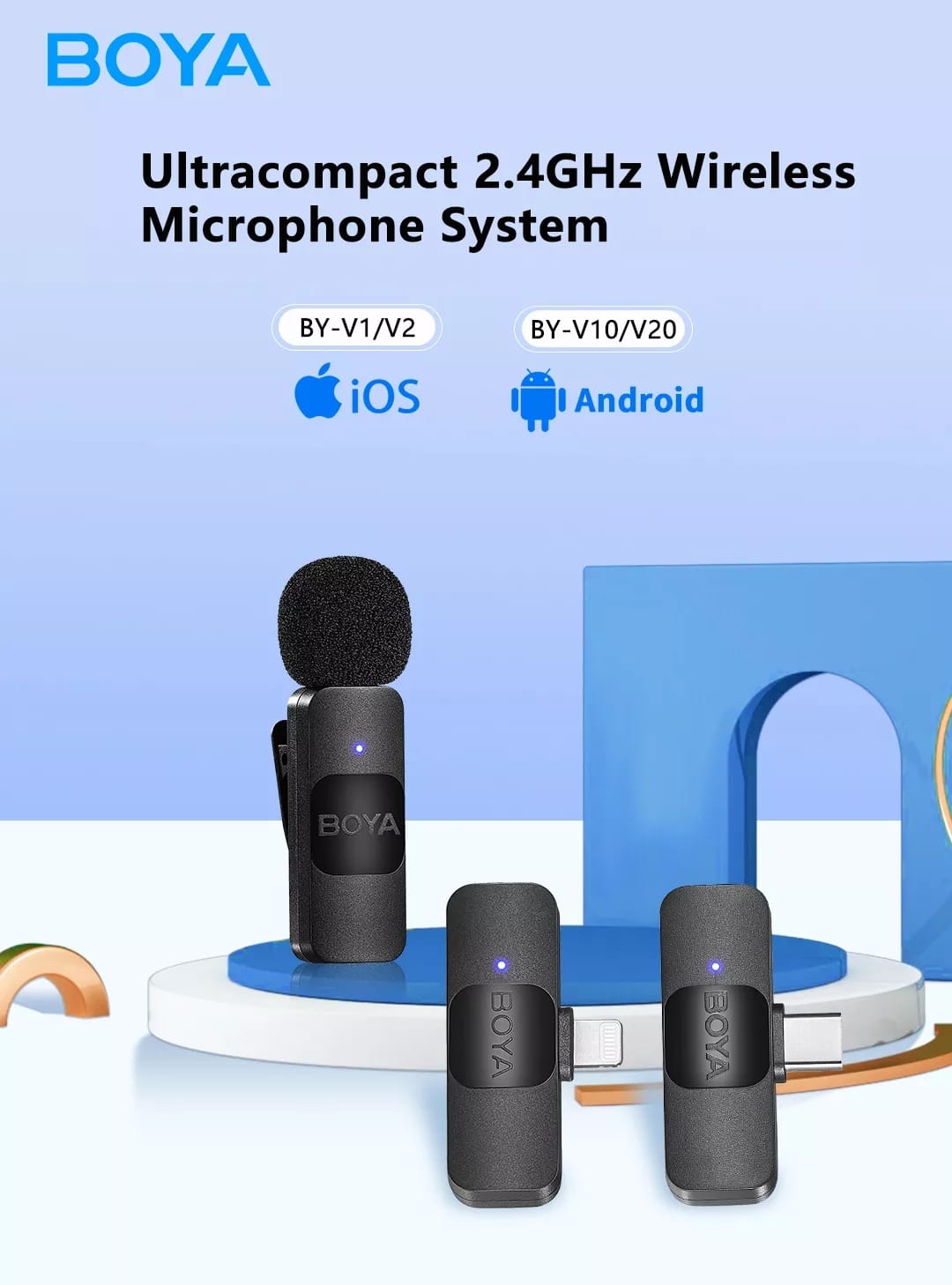 BOYA BY V10 Ultracompact 2.4GHz Wireless Microphone for Type C device 2