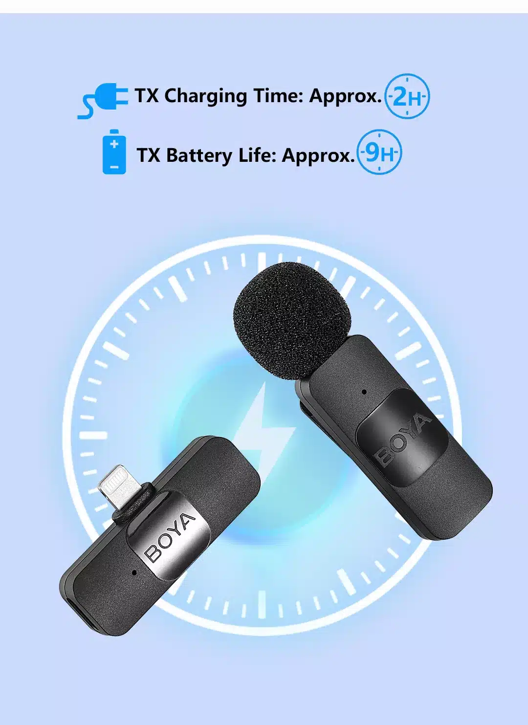 BOYA BY V10 Ultracompact 2.4GHz Wireless Microphone for Type C device 8