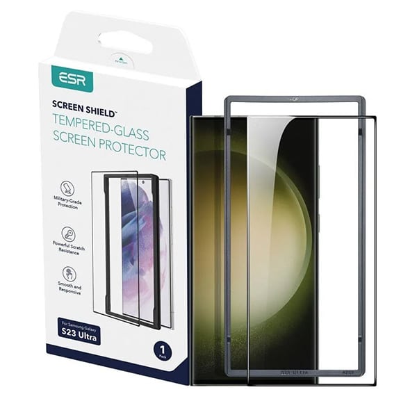 ESR Galaxy S23 Ultra Screen Protector Full Cover Tempered Glass with Installation Frame