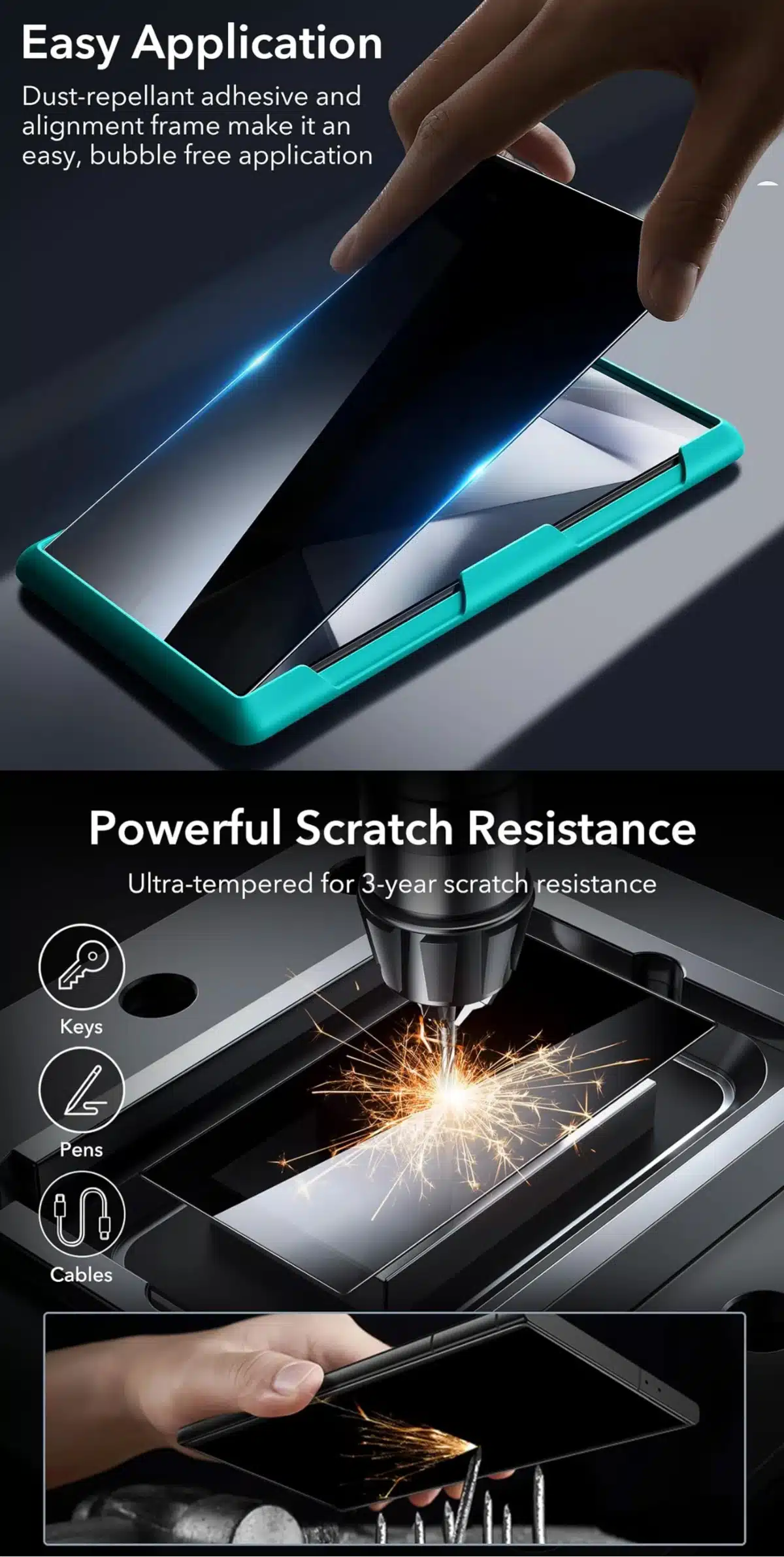 ESR Galaxy S24 Ultra Anti Spy Tempered-Glass Privacy Screen Protector