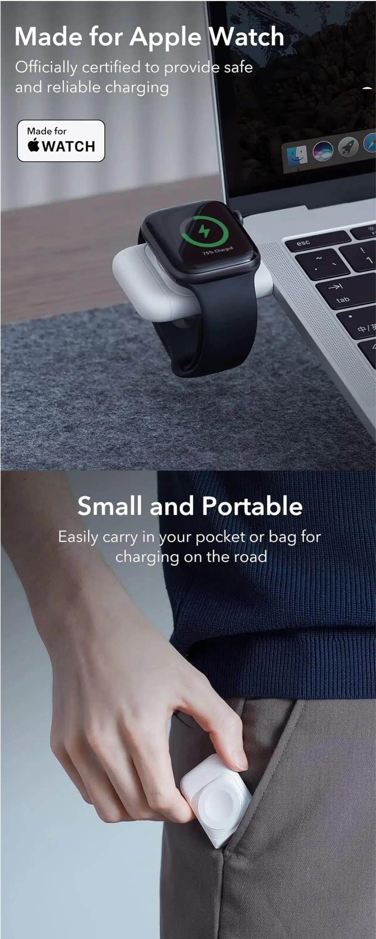 ESR Portable Charger for Apple Watch (Apple Certified)