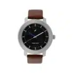 Fastrack 3121SL01 Quartz Analog Black Dial Leather Strap Watch for Men