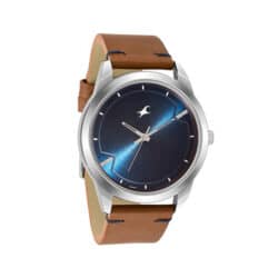 Fastrack 3308SL01 Stunners Quartz Analog Blue dial Leather Strap Watch for Men 2