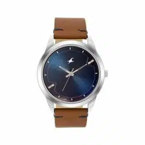 Fastrack 3308SL01 Stunners Quartz Analog Blue dial Leather Strap Watch for Men