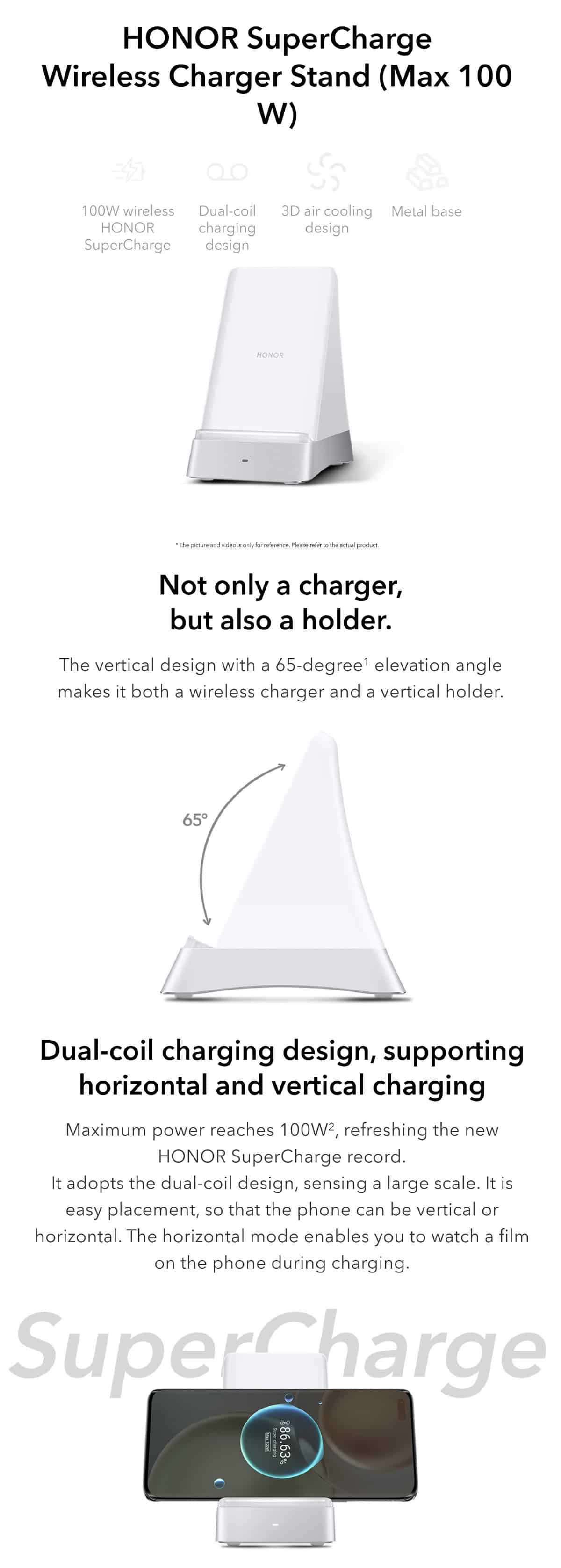 HONOR SuperCharge 100W Wireless Charger Stand 6