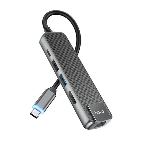 Hoco HB23 Easy view 5-in-1 USB Multifunctional Type-C Hub