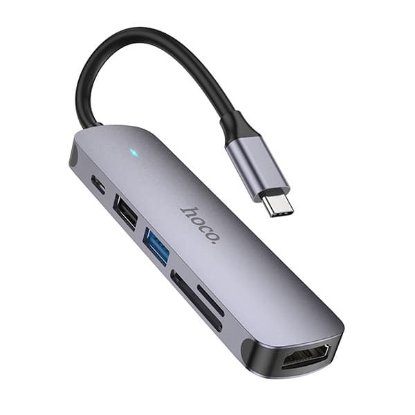 Hoco HB28 6-in-1 USB Multifunctional Type-C Hub