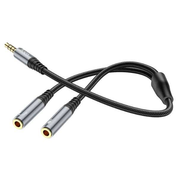 Hoco UPA21 2-in-1 3.5mm Female to 3.5mm 2 Male Audio Adapter Cable