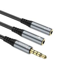 Hoco UPA21 2 in 1 3.5mm Female to 3.5mm 2 Male Audio Adapter Cable 2